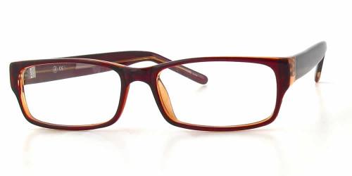 Profile View of Calabria Soho by Vivid 85 Designer Progressive Lens Blue Light Glasses in Brown
