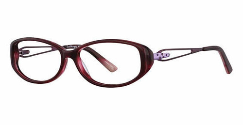 Profile View of Ernest Hemingway Designer Progressive Lens Blue Light Glasses 4655 in Burgundy