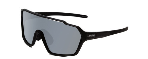 Smith Shift MAG Wrap Semi-Rimless Sunglass Black/CP Platinum Mirror&Clear 136 mm