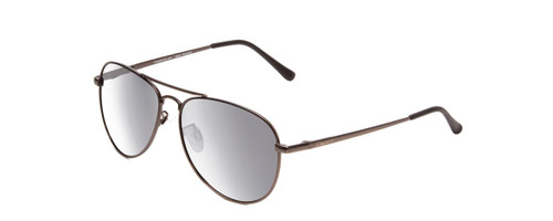 Profile View of Coyote Classic II Aviator Polarized Sunglasses Gun Metal Grey/Silver Mirror 55mm