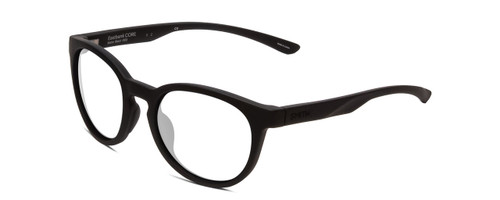 Profile View of Smith Optics Eastbank Core Designer Reading Eye Glasses in Matte Black Unisex Round Full Rim Acetate 52 mm