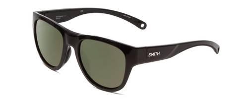 Profile View of Smith Rockaway Women Cateye Sunglasses Black/ChromaPop Polarized Gray Green 52mm