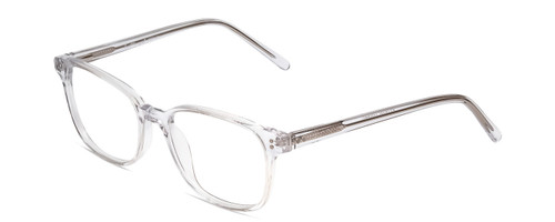 Profile View of Ernest Hemingway H4876 Designer Progressive Lens Blue Light Blocking Eyeglasses in Clear Crystal/Silver Accents Unisex Cateye Full Rim Acetate 53 mm