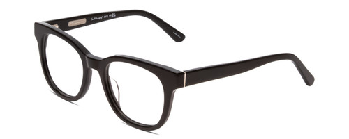 Profile View of Ernest Hemingway H4901 Designer Blue Light Blocking Eyeglasses in Gloss Black Ladies Cateye Full Rim Acetate 51 mm
