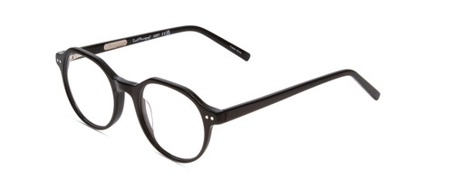 Profile View of Ernest Hemingway H4907 Ladies Round Acetate Designer Eyeglasses Gloss Black 48mm