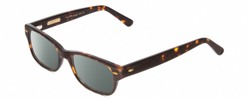 Profile View of Ernest Hemingway H4670 Designer Polarized Sunglasses with Custom Cut Smoke Grey Lenses in Dark Tortoise Havana Black Brown Unisex Rectangular Full Rim Acetate 50 mm