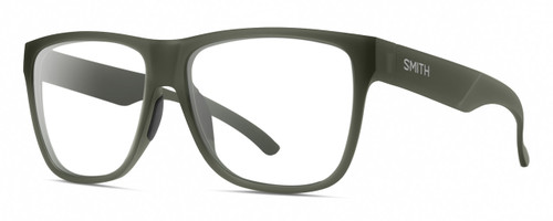 Profile View of Smith Optics Lowdown XL 2 Designer Reading Eye Glasses in Matte Moss Crystal Green Unisex Classic Full Rim Acetate 60 mm