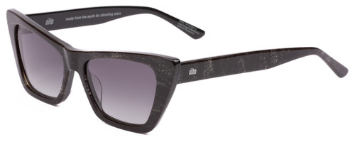Profile View of SITO SHADES WONDERLAND Women Cat Eye Sunglasses Black Mamba/Shadow Gradient 54mm