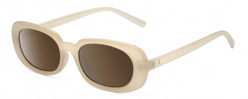 Profile View of Kendall+Kylie KK5153CE VANESSA Womens Sunglasses Milky Beige Crystal/Brown 54 mm