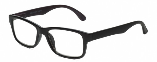 Profile View of Geoffrey Beene GBR011 Men's Designer Reading Glasses in Black Orange Tiger 52 mm