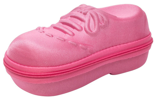 Image 1 of Wholesale Bulk Lot of Calabria Kids Flex Children Hard Eyeglasses Zipper Case Pink Boy Girl Glasses Protective Holder Sneaker Shape