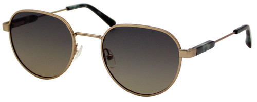Profile View of Elton John BOHEMIAN Womens Sunglass Gold Green Blue Tortoise/Polarized G-15 48mm