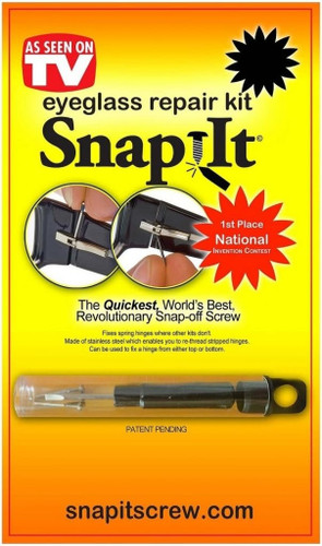 LOT OF 3 Snap-It Pocket Tube Eyeglass/Sunglass Repair Kit w/Screwdriver & Screws