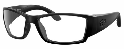 Profile View of Costa Del Mar Corbina Designer Reading Eye Glasses in Matte Black Unisex Rectangular Full Rim Acetate 62 mm