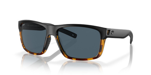 Profile View of Costa Del Mar Slack Tide Unisex Sunglass Black Tortoise/Polarized Gray 580P 60mm