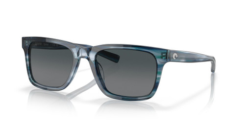 Profile View of Costa Del Mar Tybee Unisex Sunglass Blue Teal/Polarized Gray Gradient 580G 55 mm