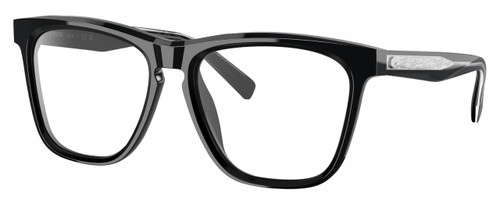Profile View of Costa Del Mar Ulu Designer Progressive Lens Blue Light Blocking Eyeglasses in Gloss Black Silver Unisex Cat Eye Full Rim Acetate 56 mm