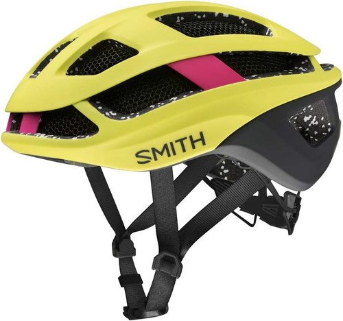 Primary image of Smith Optics Trace MIPS Road Cycling Helmet - Matte Citron/Peony, Small