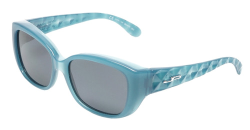 Profile View of JP Jonathan Paul Beverly Women's Fitovers Sunglasses Crystal Blue&Polarized Grey