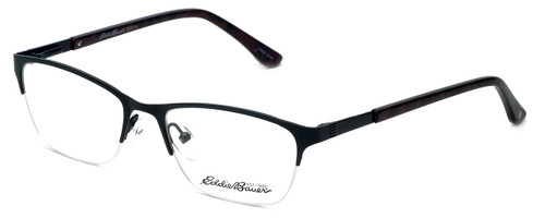 Eddie-Bauer Designer Eyeglasses EB8602 in Satin-Black-Burgundy 51mm Rx Single