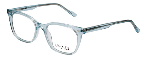 Vivid Designer Reading Eyeglasses 912 Crystal Blue Clear 51 mm