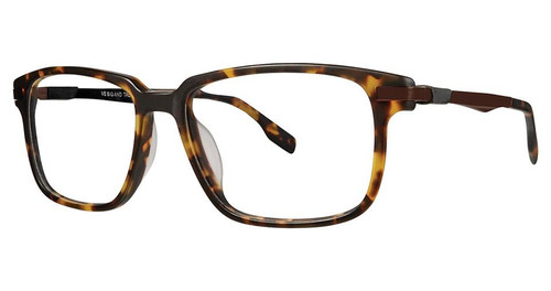 Big and Tall 18 Designer Prescription Eye Glasses in Demi Brown Amber 57 mm