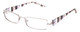 Profile View of Gun-Metal Calabria 845 Reading Glasses w/Flexie Temple 44 Color&Power Choose Marble Mosaic