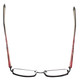 Top View of Black Calabria 845 Reading Glasses w/Flexie Temple 44 Color&Power Choose Marble Mosaic