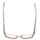 Top View of Brown Calabria 845 Reading Glasses w/Flexie Temple 44 Color&Power Choose Marble Mosaic