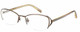Jones New York Designer Reading Glasses J426 Brown Gold Semi-Rimless 21 Powers