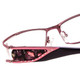 Calabria Designer Reading Glasses 823 Plum Handmade Double Layer Acetate&Crystal