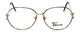 Fashion Optical Designer Reading Glasses E1013 in Gold-Demi-Amber 57mm