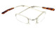 R079 Mini Folding Reading Glasses w/ Case in Gold