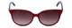Vera Wang Designer Sunglasses V440 in Red Frame & Grey Gradient Lens 53mm