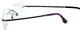 Totally Rimless Designer Eyeglasses TR161-PPL in Purple :: Custom Left & Right Lens