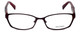 Vera Wang Designer Eyeglasses V092 in Ruby 52mm :: Custom Left & Right Lens