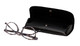 Soft Eyeglass Case in Syn. Leather, Attaches to Belt, Horizontal Black or Brown
