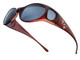 Jonathan Paul Polarized Fitovers Small Aurora in Claret Crystal Red&Gray AR003S