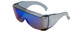 CALABRIA 3000CM Economy Fitover Safety Glasses with UV PROTECTION IN BLUE MIRROR