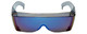 CALABRIA 3000CM Economy Fitover Safety Glasses with UV PROTECTION IN BLUE MIRROR
