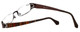 Eyefunc Designer Eyeglasses 327-18 in Orange Glitter 50mm :: Custom Left & Right Lens