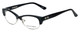 Corinne McCormack Designer Reading Glasses Delancey in Black Semi-Rimless 53mm