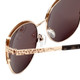 Judith Leiber Designer Sunglasses JL5010-06 in Rose-Gold in Brown Lens