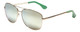 Isaac Mizrahi Designer Sunglasses 58mm X-Large Pilot Gold-Green/Gold Mirror