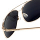 Isaac Mizrahi Designer Sunglasses 58mm X-Large Pilot Gold-Green/Gold Mirror