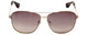 VIP Isaac Mizrahi Designer Sunglasses 58mm X-Large Pilot Gold/Rose Gradient