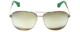 VIP Isaac Mizrahi Designer Sunglasses 58mm X-Large Pilot Gold-Green/Gold Mirror