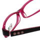Daisy Fuentes Designer Eyeglasses DFPEACE410-130 in Berry Black 52mm :: Custom Left & Right Lens