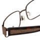 iStamp Designer Eyeglasses XP601M-183 in Brown 52mm :: Custom Left & Right Lens