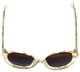 Jonathan Adler Designer Sunglasses Malibu Bone Ivory White Marble & Amber Brown